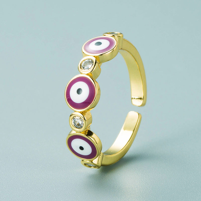 Pastel Evil Eye Rings
