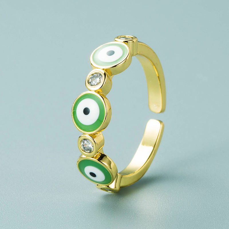 Pastel Evil Eye Rings