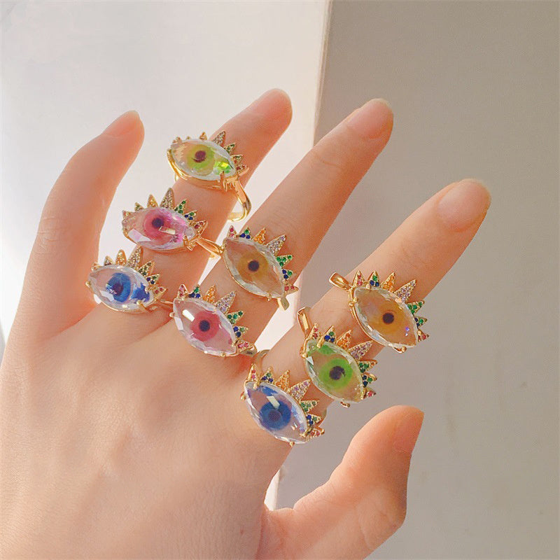 Color Pop Evil Eye Ring - Adjustable
