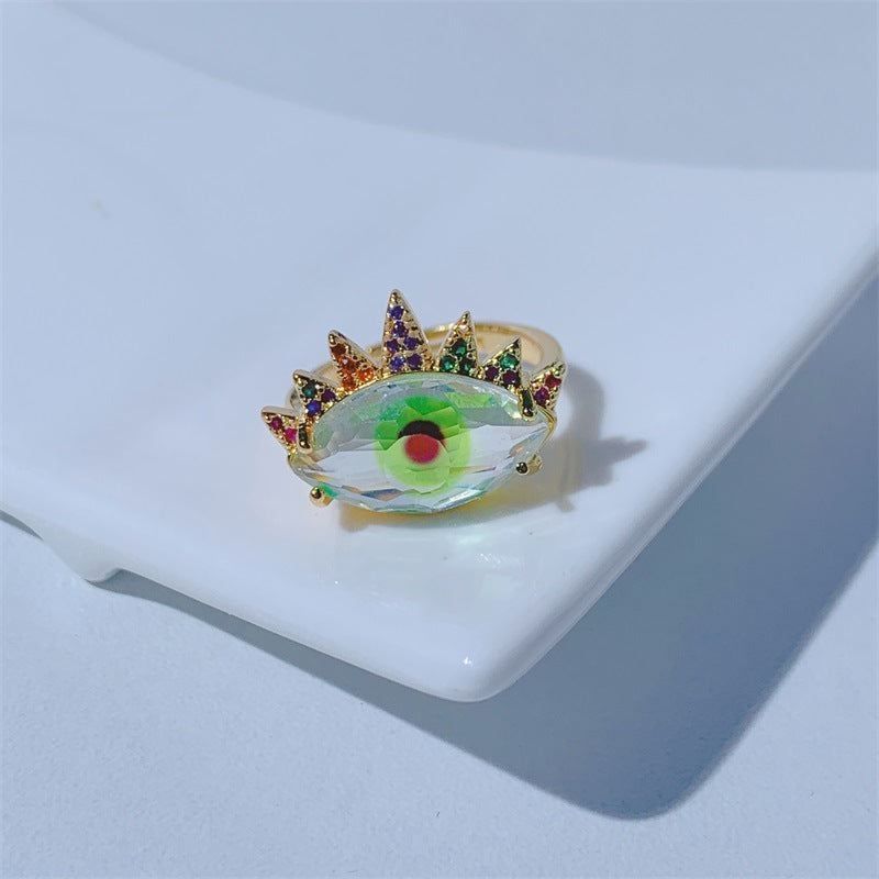 Color Pop Evil Eye Ring - Adjustable