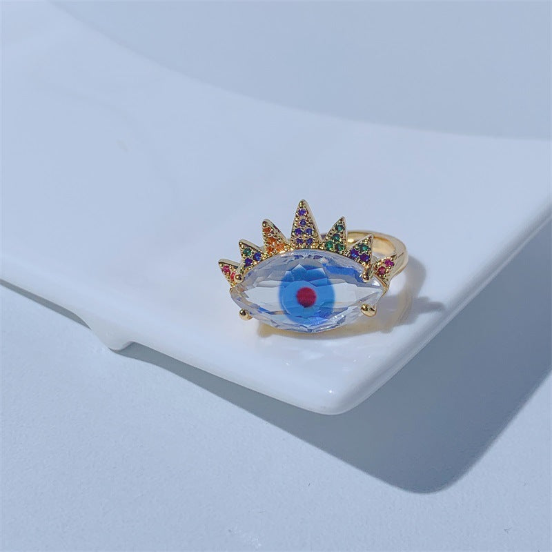Color Pop Evil Eye Ring - Adjustable