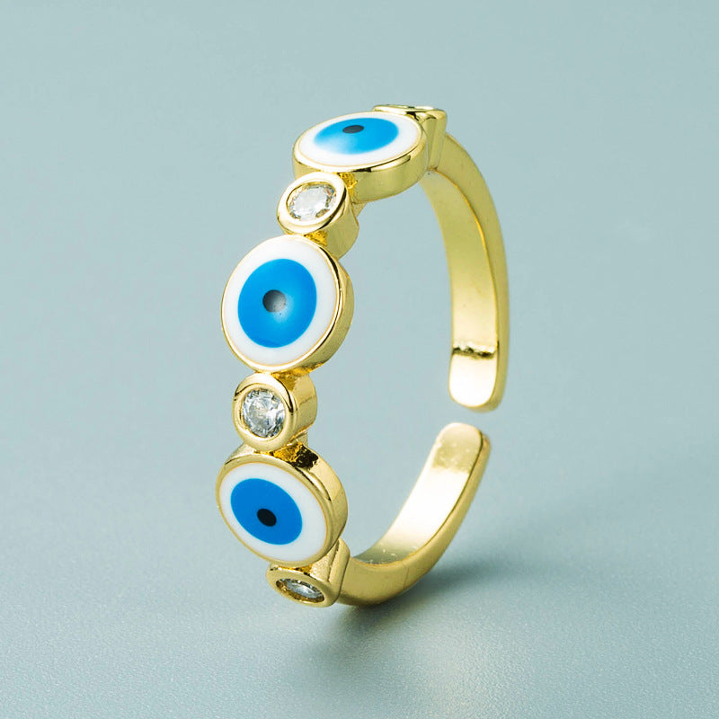 Pastel Evil Eye Rings