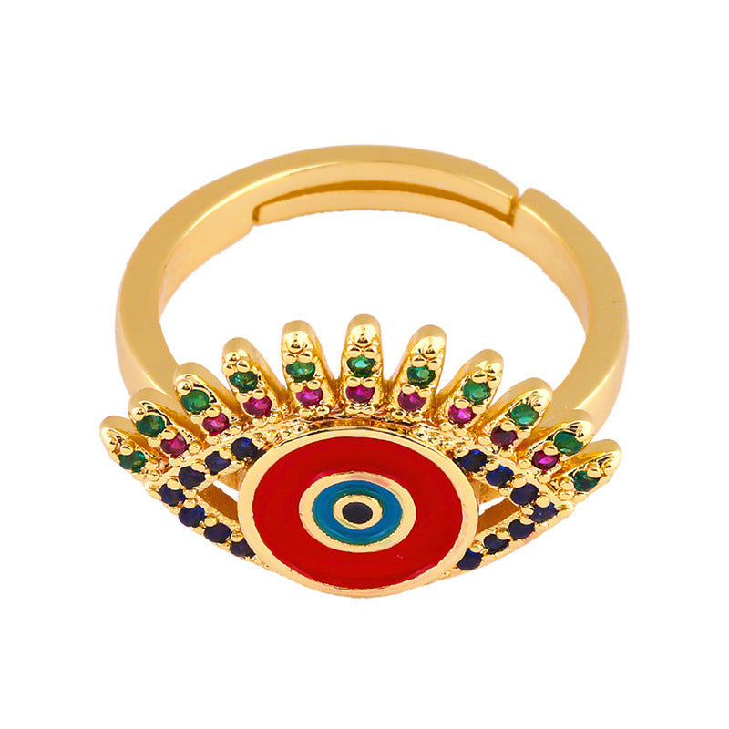 Rainbow Evil Eye Rings – Multiple Styles