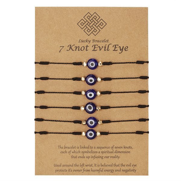 7 - Knot Evil Eye Red String Bracelets