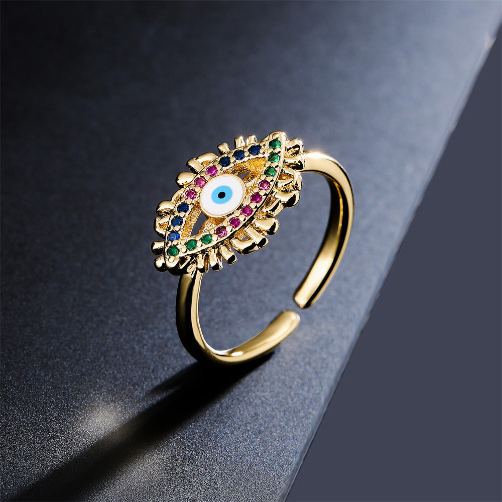 Rainbow Evil Eye Rings – Multiple Styles