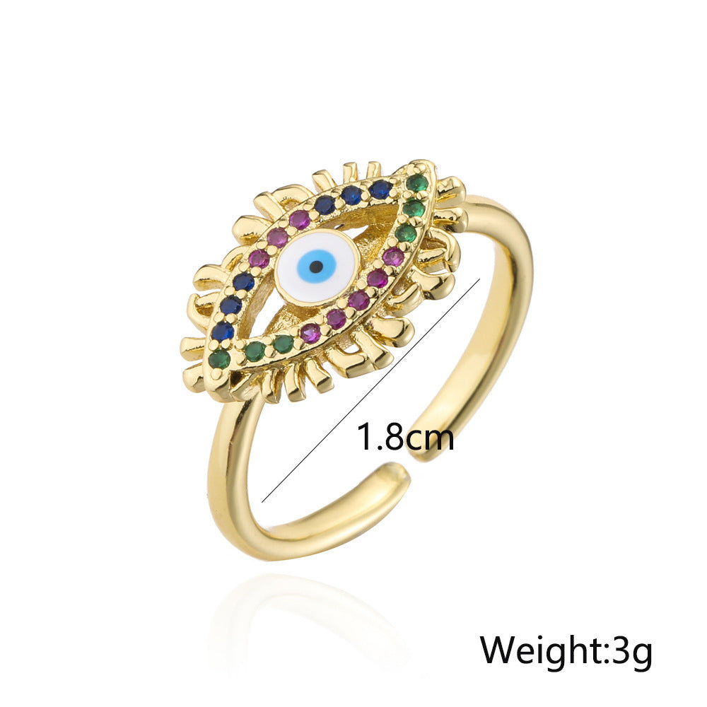 Rainbow Evil Eye Rings – Multiple Styles