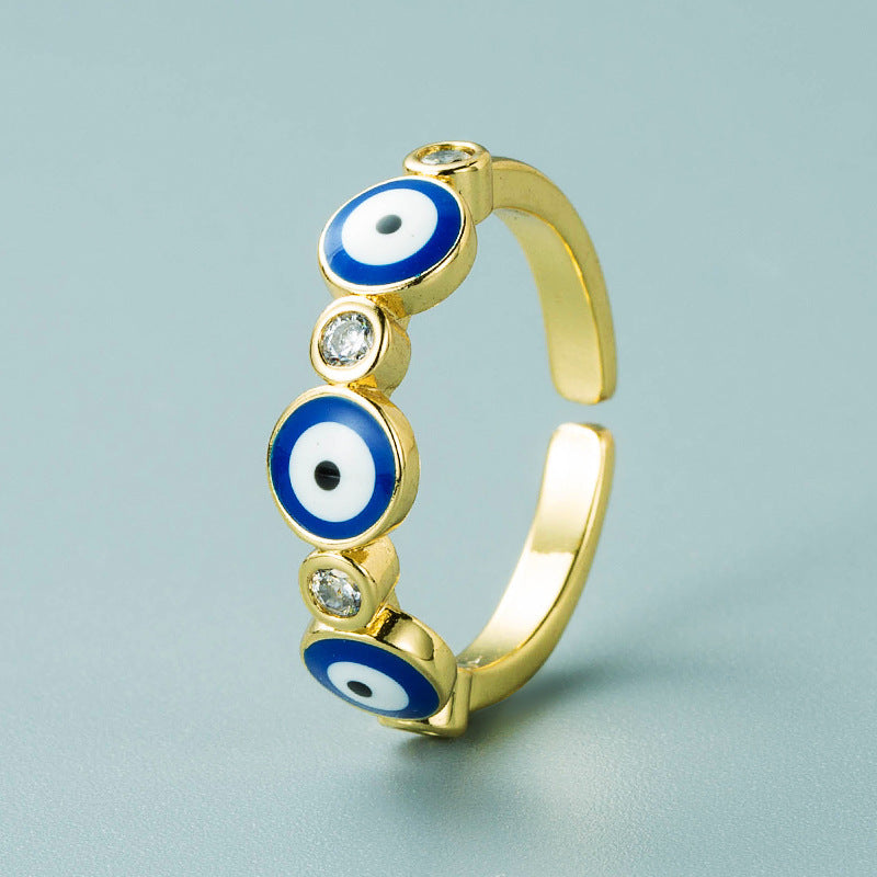 Pastel Evil Eye Rings