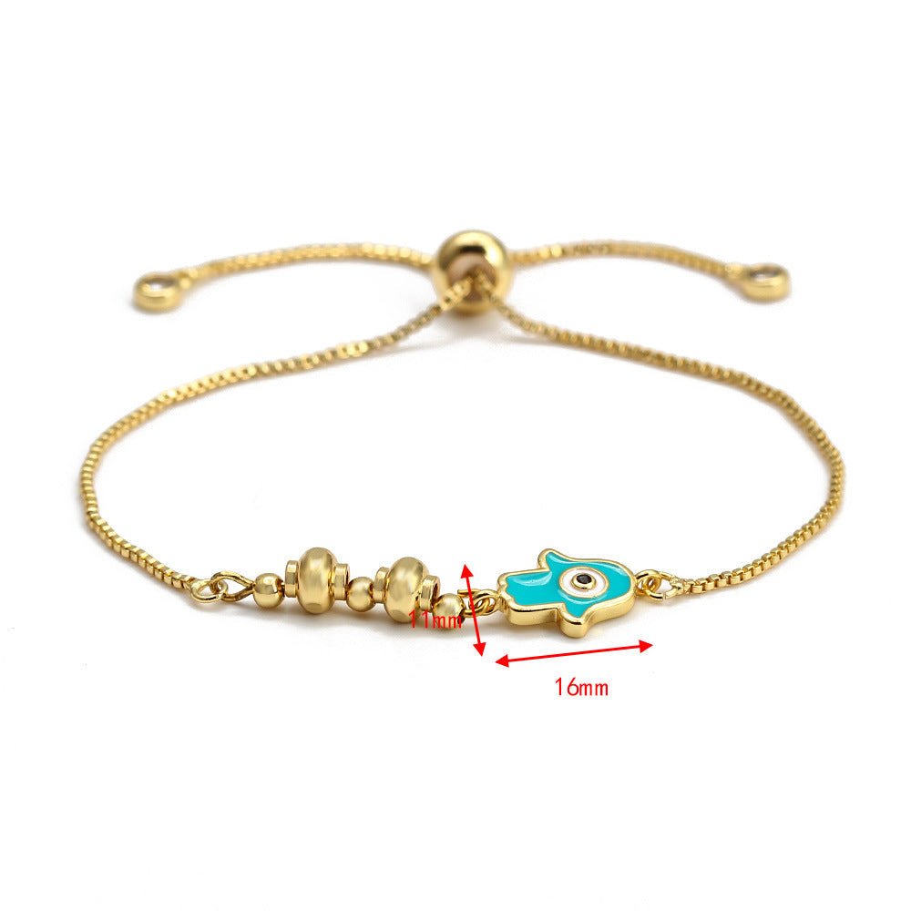 Adjustable Evil Eye Hamsa Bracelet for Women