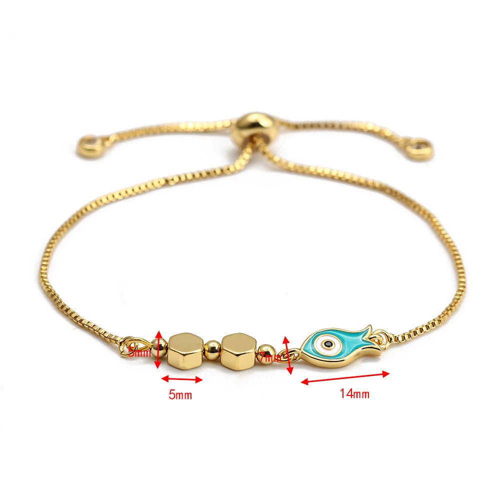 Adjustable Evil Eye Hamsa Bracelet for Women