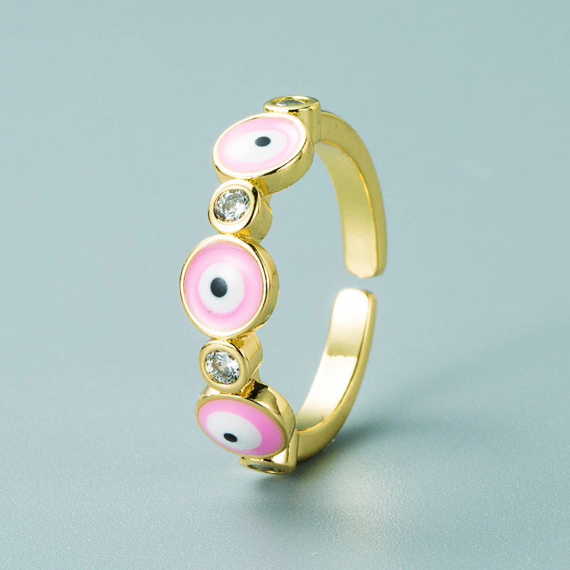 Pastel Evil Eye Rings