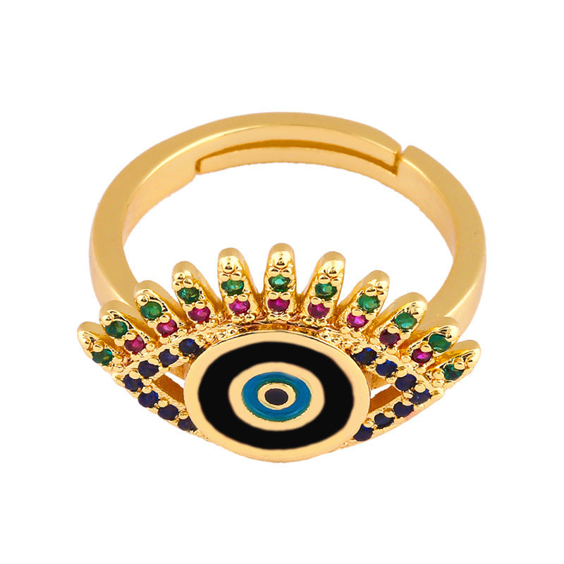 Rainbow Evil Eye Rings – Multiple Styles