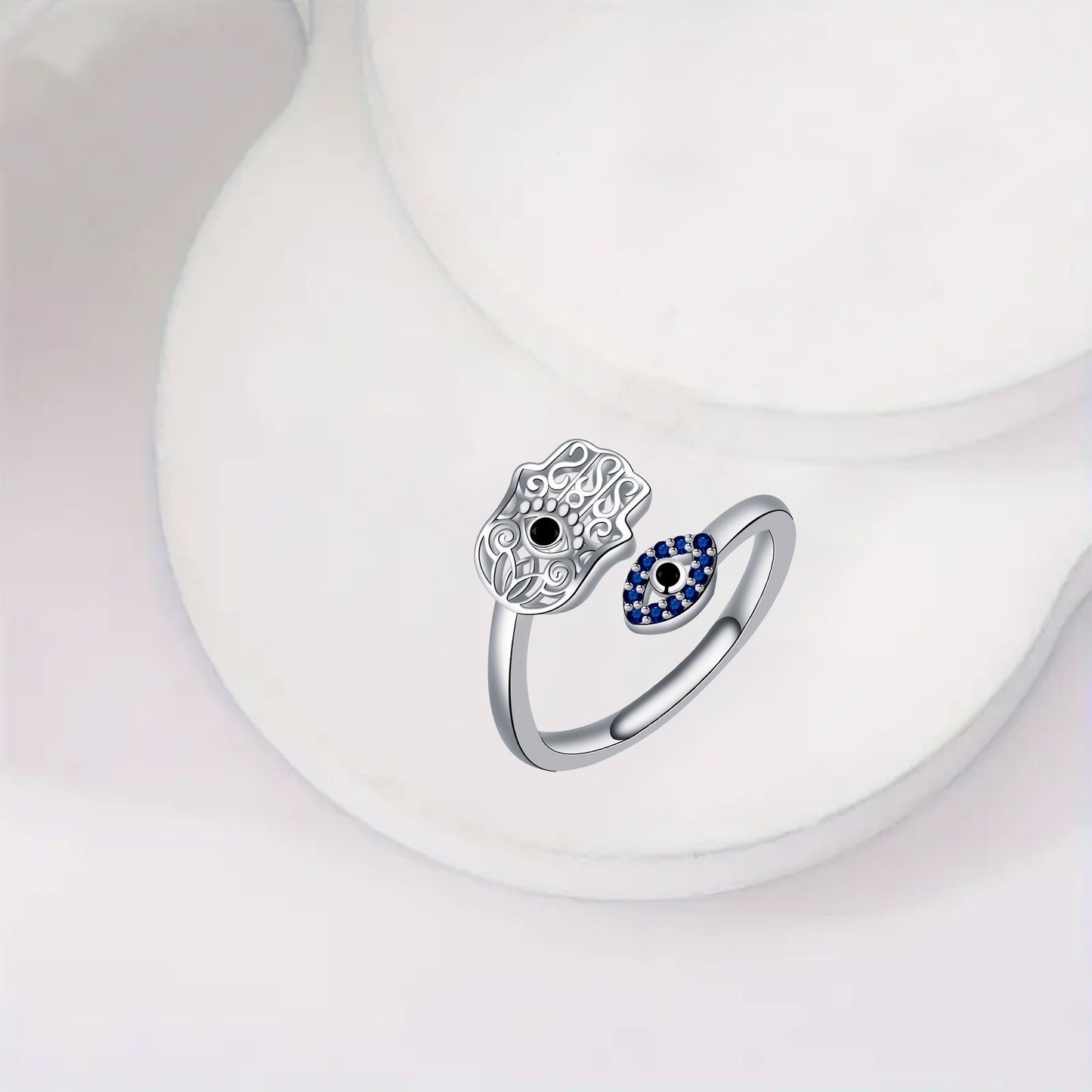 Hamsa Evil Eye Protection Ring