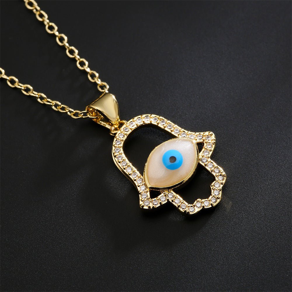Evil Eye Heart Necklace