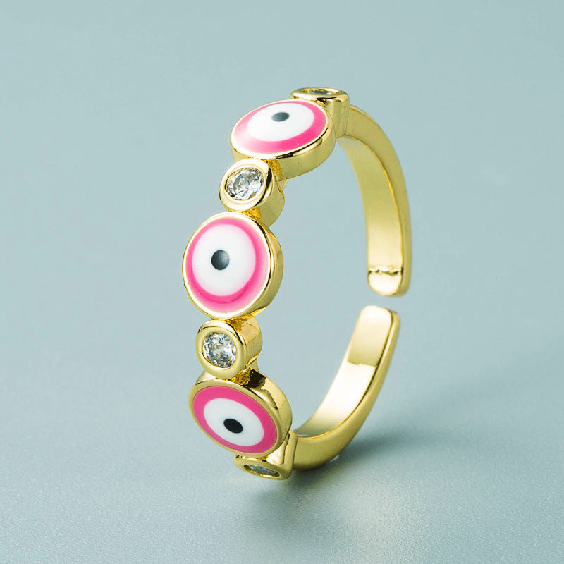 Pastel Evil Eye Rings