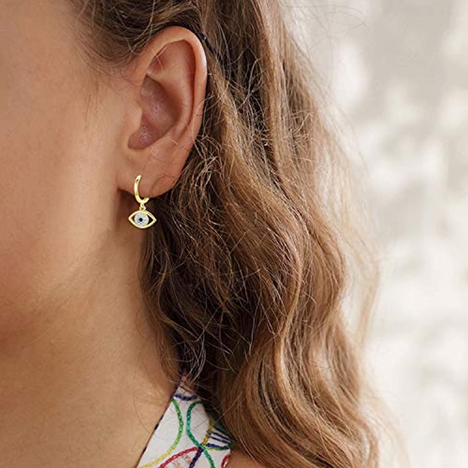 Greek Evil Eye Hypoallergenic Earrings