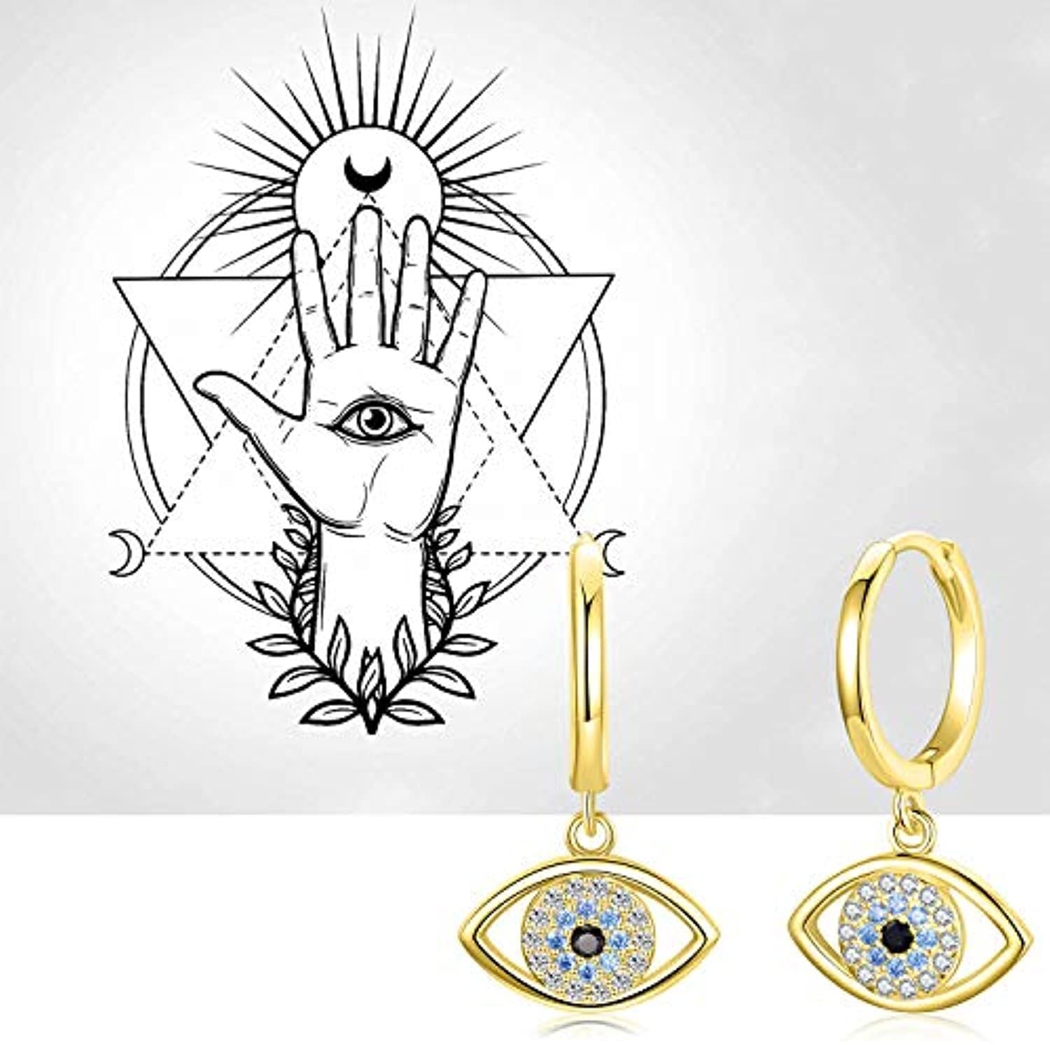 Greek Evil Eye Hypoallergenic Earrings
