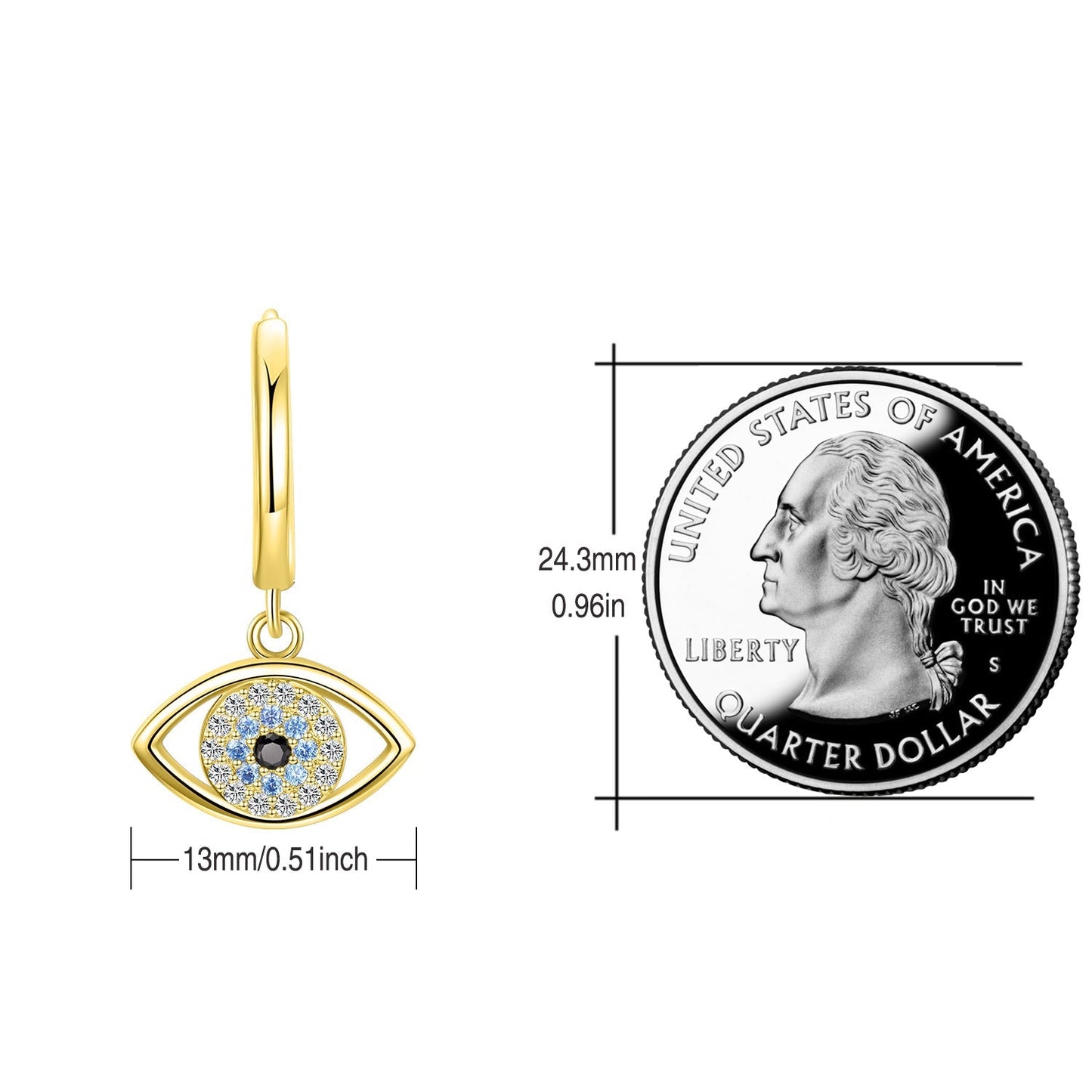 Greek Evil Eye Hypoallergenic Earrings