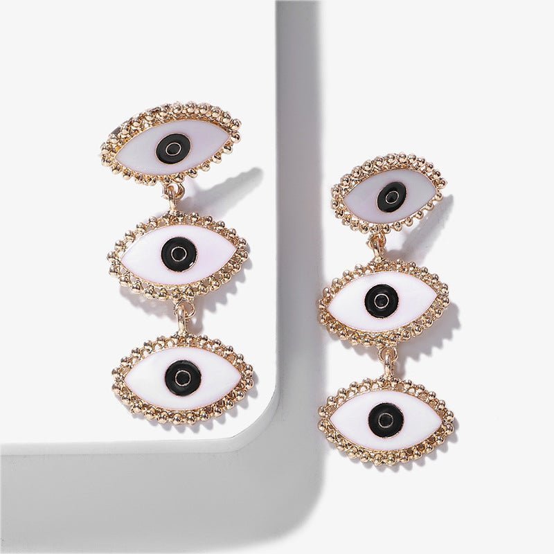 Large Evil Eye Statement Earrings