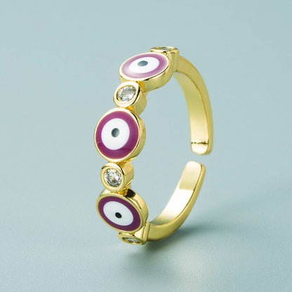 Pastel Evil Eye Rings