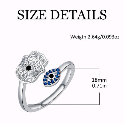 Hamsa Evil Eye Protection Ring