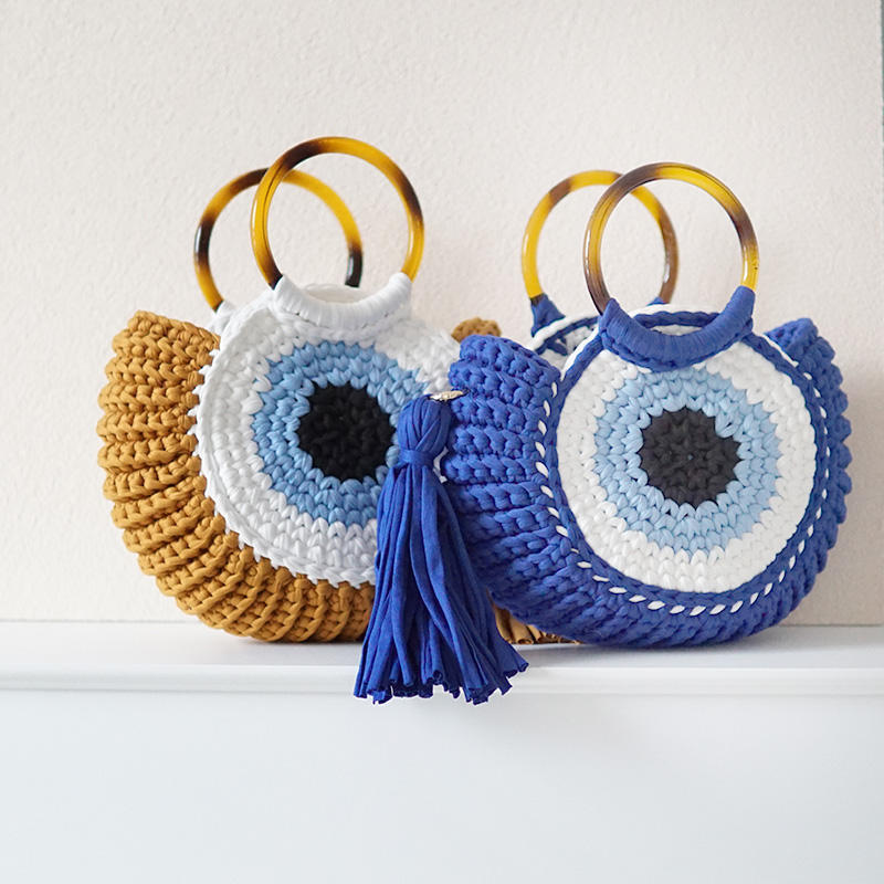 Evil Eye Crochet Bag