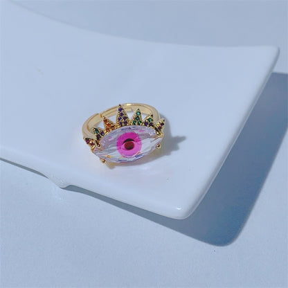 Color Pop Evil Eye Ring - Adjustable