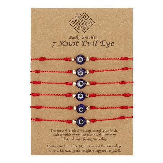7 - Knot Evil Eye Red String Bracelets