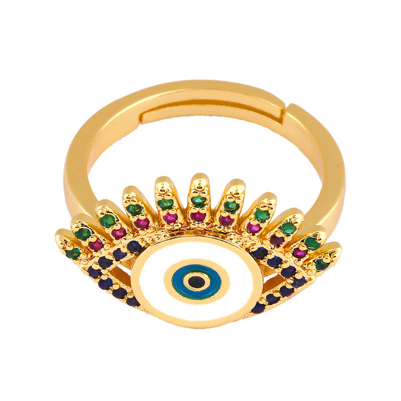 Rainbow Evil Eye Rings – Multiple Styles