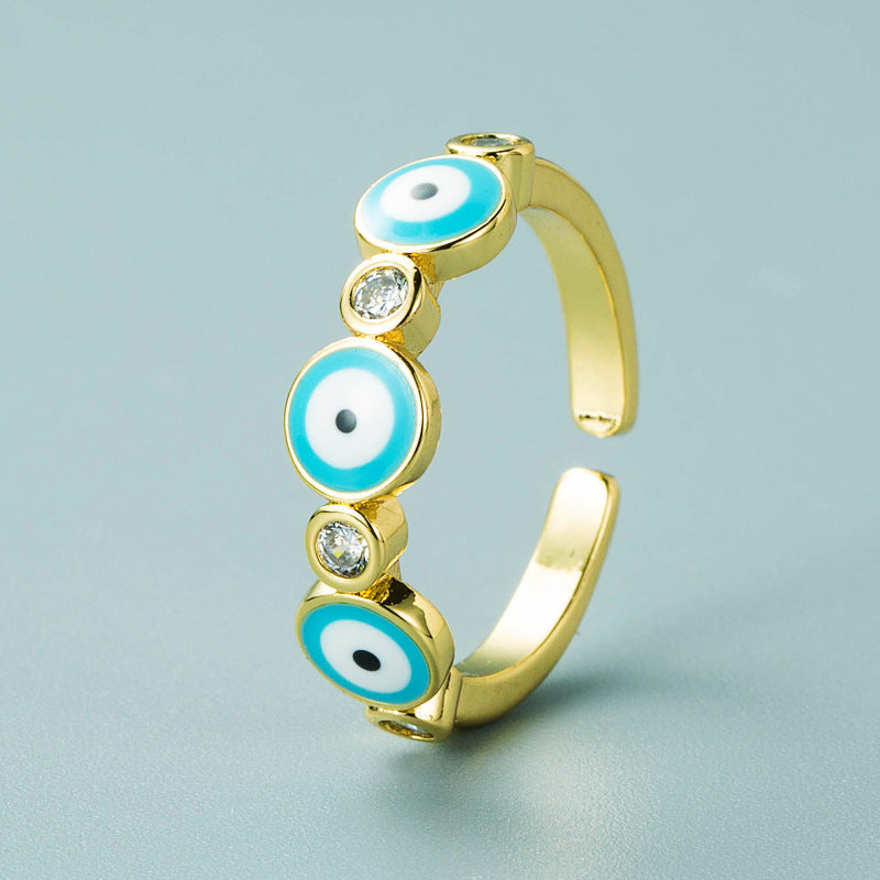 Pastel Evil Eye Rings