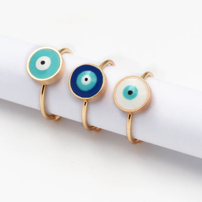 Adjustable Evil Eye Rings - Multiple Colors