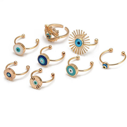 Adjustable Evil Eye Rings - Multiple Colors