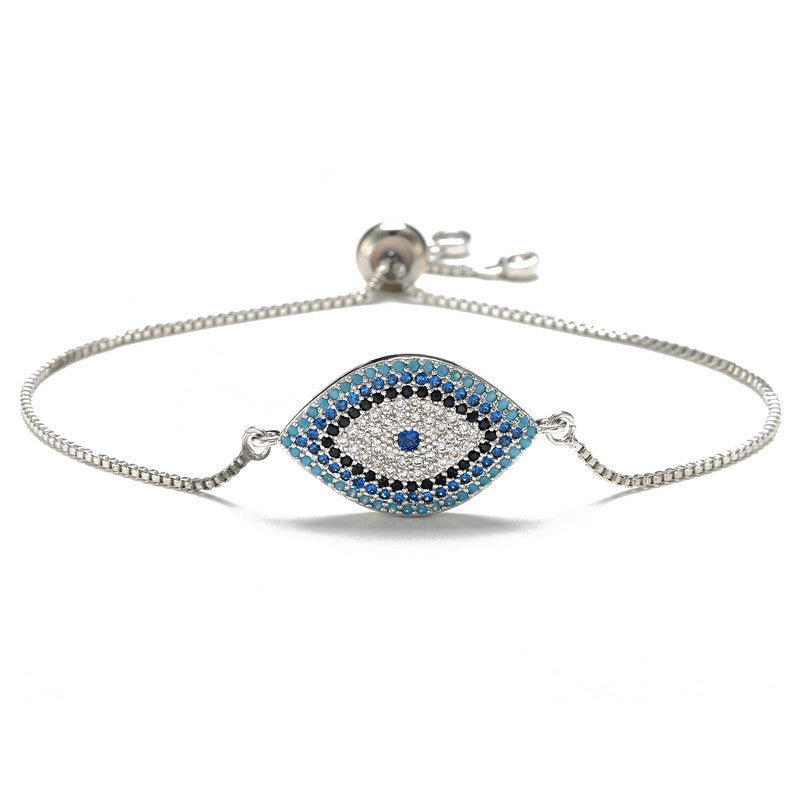 Adjustable Evil Eye Zirconium Bracelet - 6 Colors