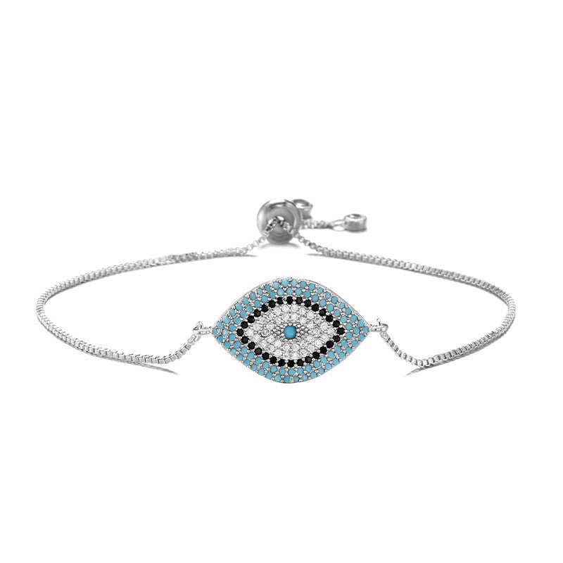 Adjustable Evil Eye Zirconium Bracelet - 6 Colors