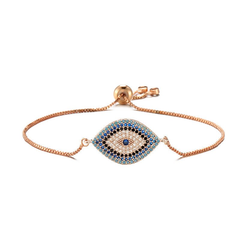 Adjustable Evil Eye Zirconium Bracelet - 6 Colors