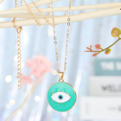 Colorful Evil Eye Pendant Necklace