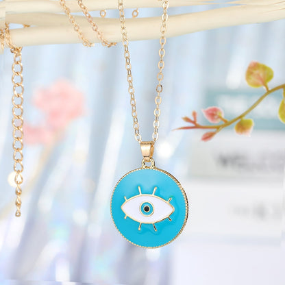 Colorful Evil Eye Pendant Necklace