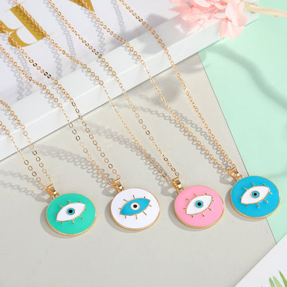 Colorful Evil Eye Pendant Necklace