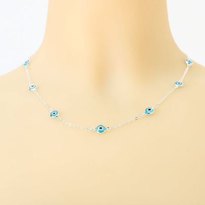 Evil Eye Beaded Choker Necklace