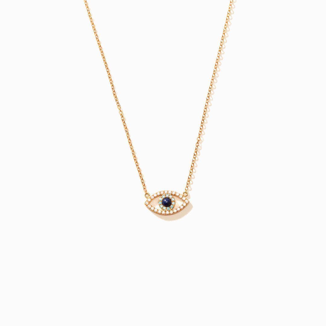 Gold Evil Eye Pendant Necklace