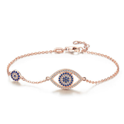 Gorgeous Sterling Silver Evil Eye Bracelet for Women