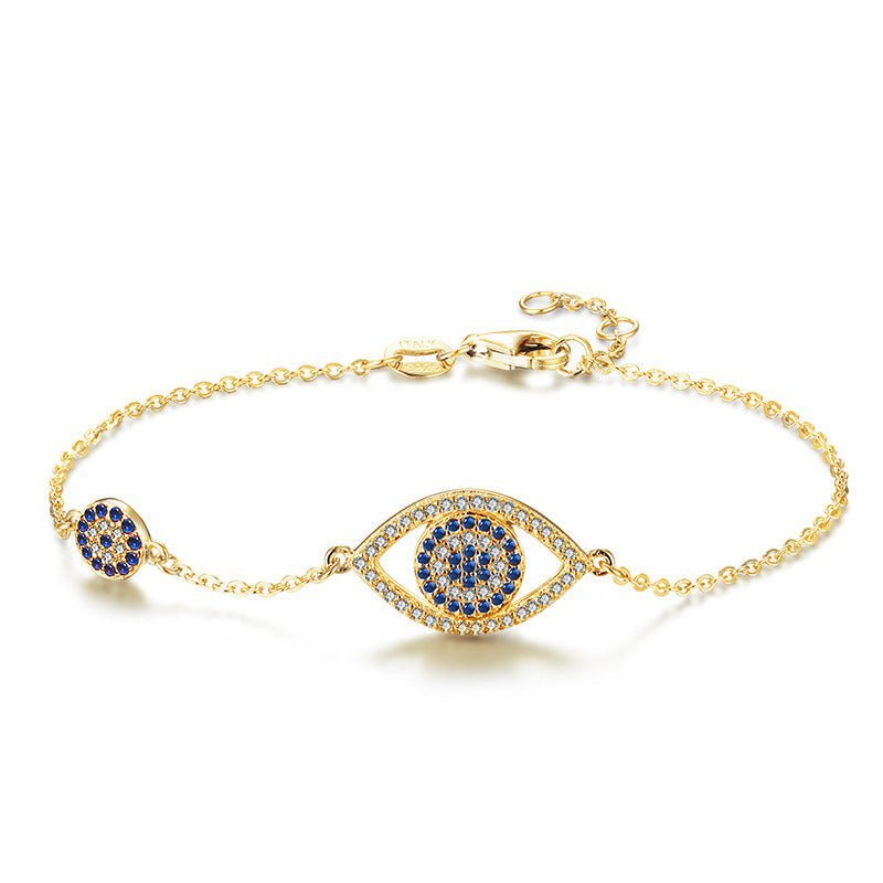 Gorgeous Sterling Silver Evil Eye Bracelet for Women