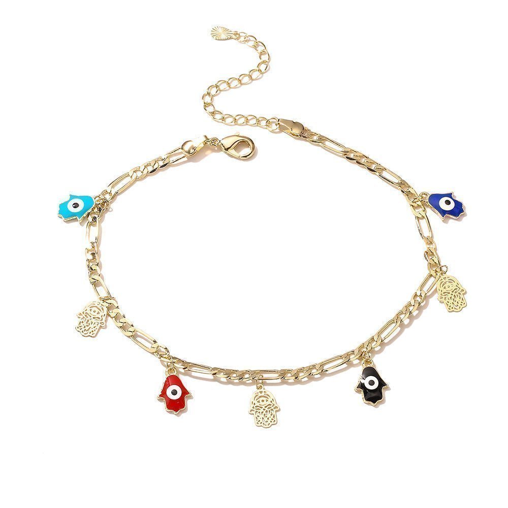 Evil Eye Charm Bracelet With Hamsa Charms – Evil Eye Luxe