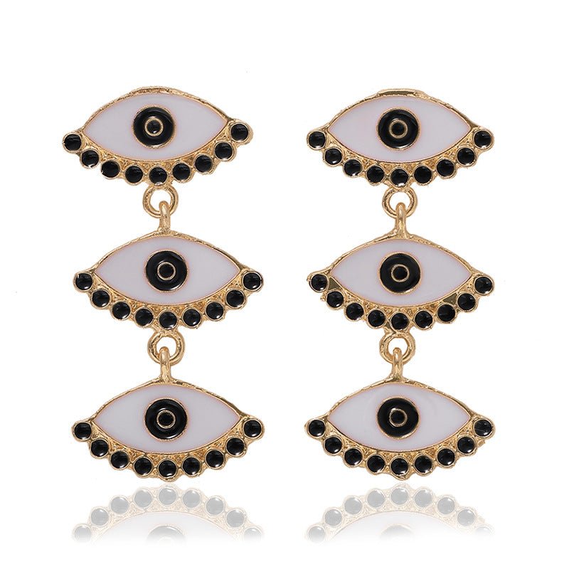 Large Evil Eye Statement Earrings