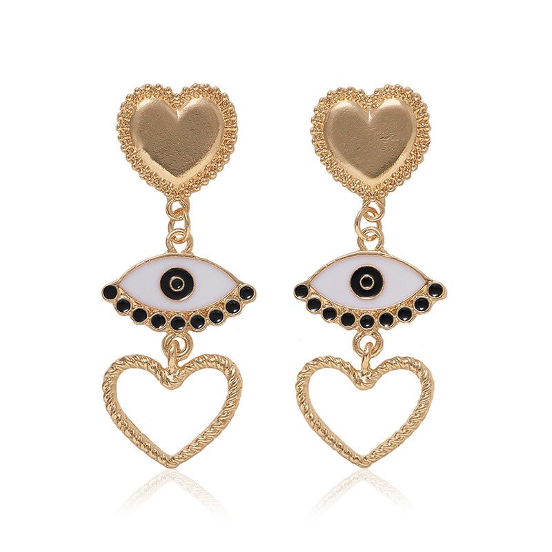 Large Evil Eye Statement Earrings