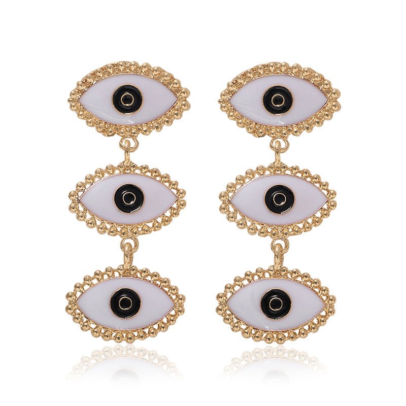 Large Evil Eye Statement Earrings