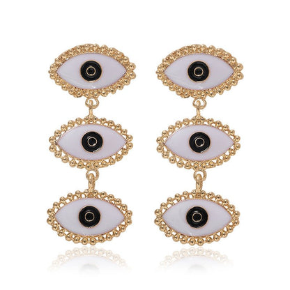 Large Evil Eye Statement Earrings