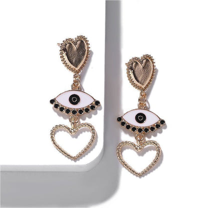 Large Evil Eye Statement Earrings