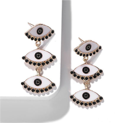 Large Evil Eye Statement Earrings