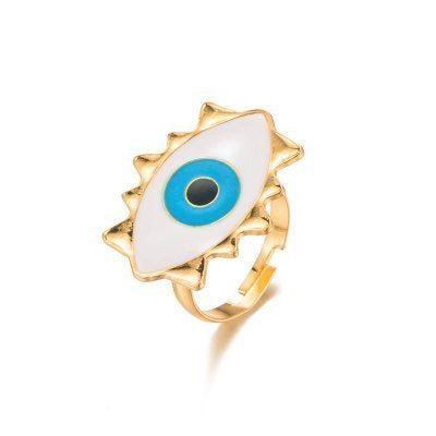 Large Stylish Evil Eye Statement Ring