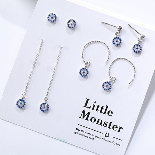 Small Evil Eye Earrings - Hoop & Studs